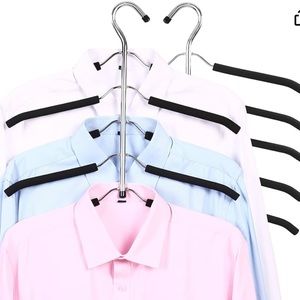 8 Pack 5 in 1 Metal Sweater Hangers, Black